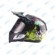 Кроссовый шлем с защитным стеклом черный граффити | AHP