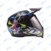 Кроссовый шлем с защитным стеклом черный граффити | AHP AHP-BG6