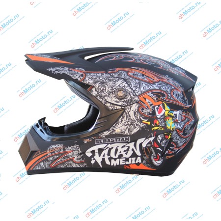 Кроссовый шлем Sebastian Tatan Mejia black | AHP AHP-STMB15