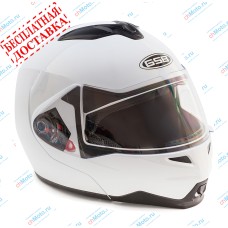 Шлем модуляр G-339 WHITE GLOSSY с солнцезащитными очками  | GSB